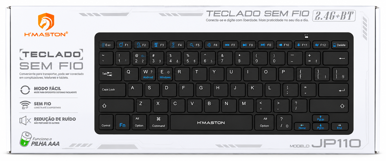 Teclado Sem Fio JP110 H'maston